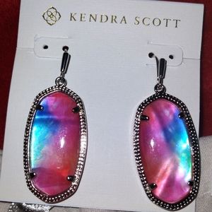 New Kendra Scott Elle Watercolor Illusion Drop Earrings